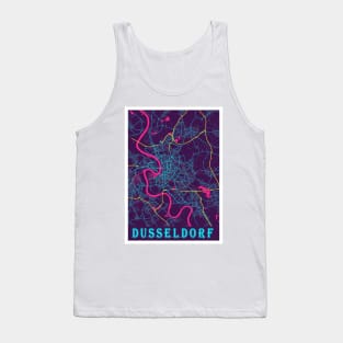 Dusseldorf Neon City Map Tank Top